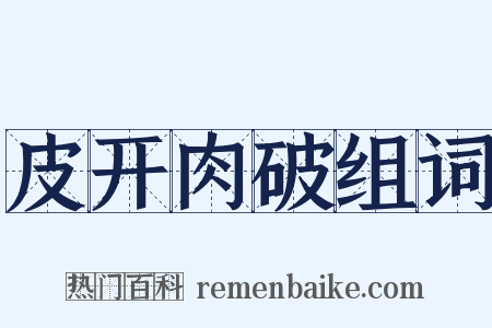 皮开肉破组词是什么意思的图片